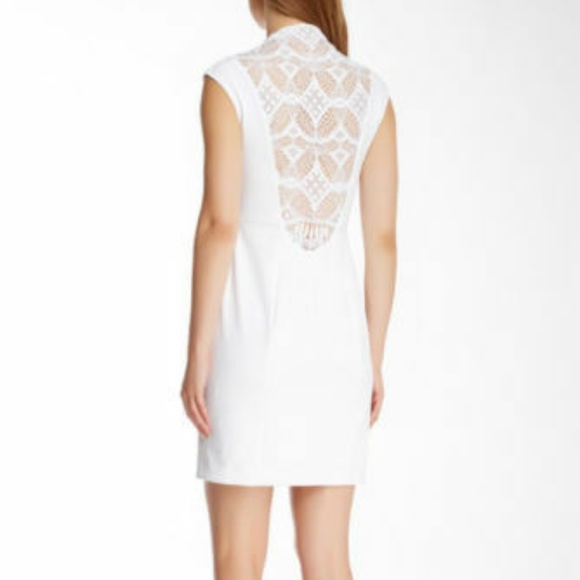 NWT Women Catherine Malandrino BLANC Nina Lace Back dress size 0$690 - Picture 2 of 10